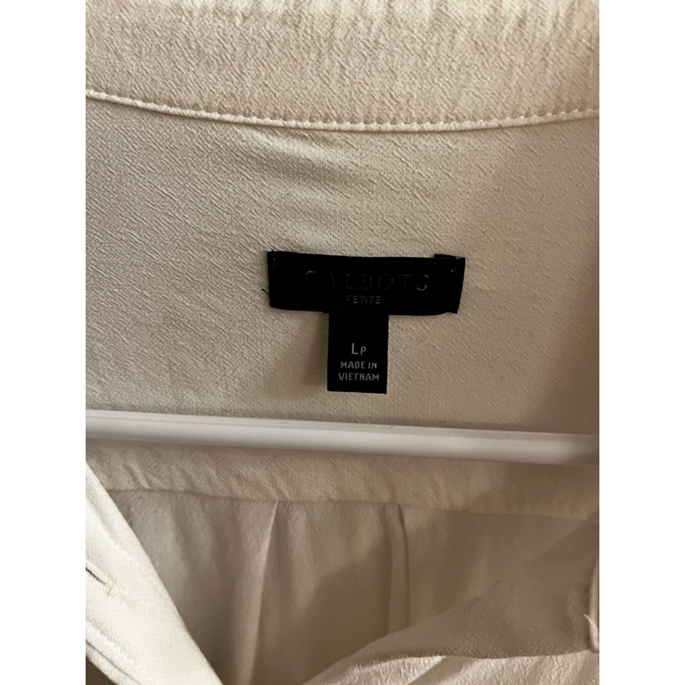 Women's Talbots~Button Down Shirt Off-White~LP - Picture 8 of 10